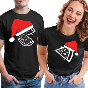 Koszulki Tshirt Zestaw Na Święta Pizza Mikołaja