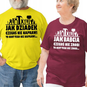 Koszulki Zestaw Śmieszne Bluzki Dziadek Babcia