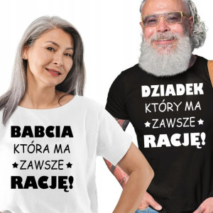 Koszulki Zestaw Śmieszny Upominek Dla Dziadków