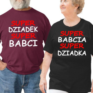 Koszulki Zestaw Super Dziadek Super Babcia Prezent
