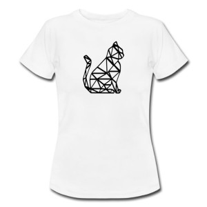T-shirt Damski Geometryczny Kot Koty Kotek Xs-xxl