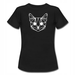 T-shirt Damski Kot Koty Kotek Geometryczny Xs-xxl