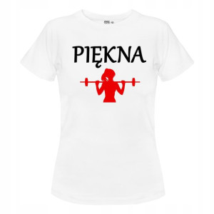 T-shirt Damski Piękna I Bestia Siłownia S-xxl