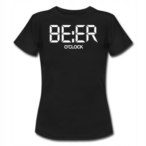 T-shirt Damski Piwo Śmieszna Beer O'clock Xs-xxl