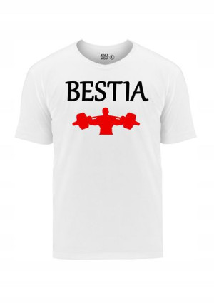 T-shirt Męski Piękna I Bestia Siłownia Gym S-xxl