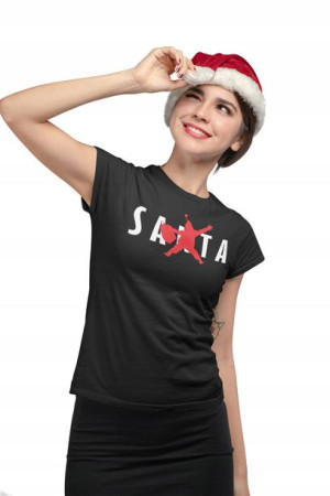 Tshirt Damski Parodia Jumpman Christmas Mikołaj