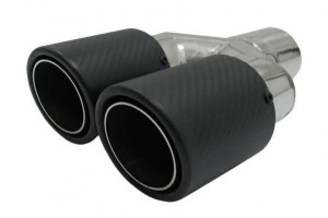Koncówka Podwójna Carbon Lewa Wlot Fi 5,8cm