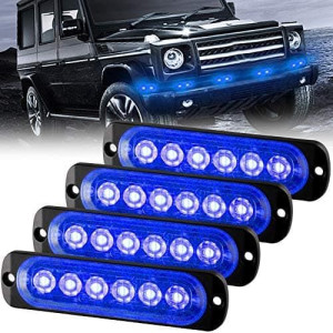 Lampa stroboskopowa 6LED Niebieska Karetka kogut ostrzegawcza