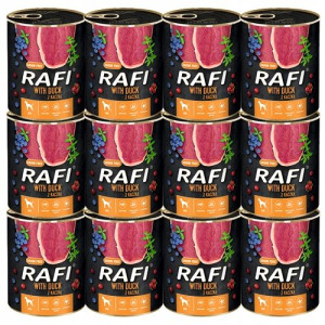 Karma Dla PSA RAFI DOG KACZKA BORÓWKA 12 x 800g