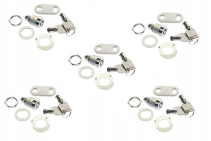 Zamek z okrągłym kluczem do automatów 22mm x5szt
