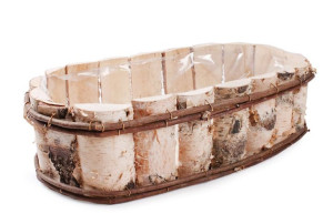 Owalna Balkonówka Z Brzozy Z Folią 55x32x15h Cm