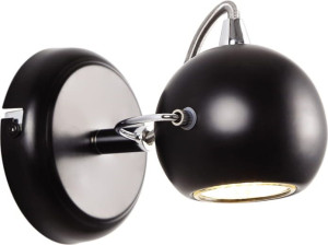 Kinkiet Ścienny Czarny Kula Led Kaja Salva Black  K-8002/1 Bk