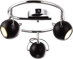 Lampa Sufitowa Czarne Kule Reflekory Kaja Salva  K-8002/3G Bk