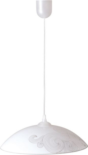 Lampa Wisząca Plafon Szklana Biała E27 Kaja Mestre Lamk3710