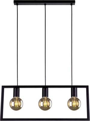 Lampa Wisząca Czarna Prostokątna Loft Kaja Lavaya Lamk4035