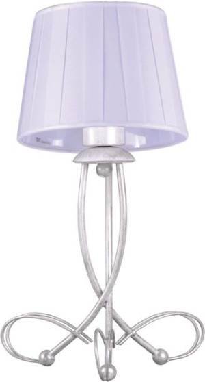 Lampa Stołowa Nocna Przecierana Biała Kaja Irma K-4073