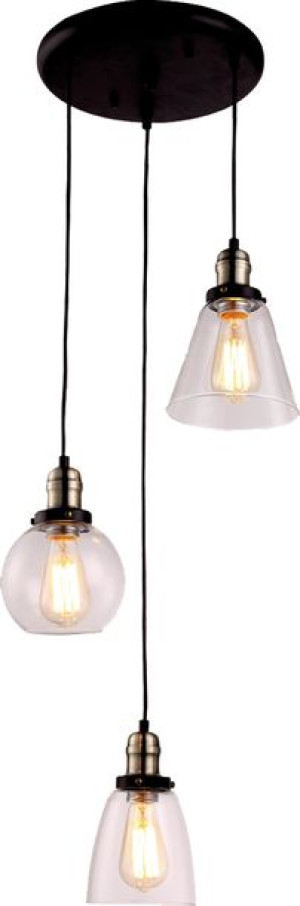 Lampa Wisząca Industrialna Czarna Kaja Samanta    Lamk8036B3
