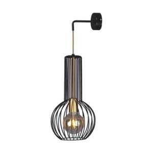 Kinkiet Ścienny Nowoczesny Czarny Kaja Arvi Black K-4523
