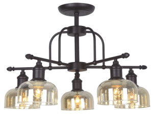 Lampa Sufitowa Industrialna Czarny Mat Kaja Doro  Lamkjsl1208/5