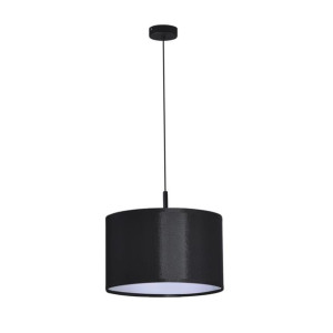 Lampa Wisząca Klasyczna Czarna Abażur Kaja Simone Lamk4320