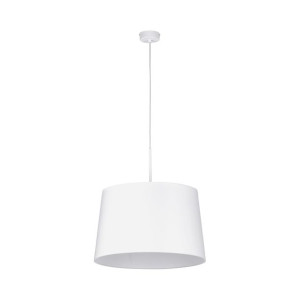 Lampa Wisząca Klasyczna Biała Abażur E27 Kaja Remi Lamk4360
