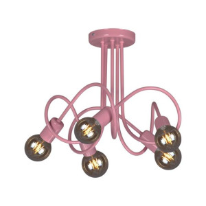 Lampa Sufitowa Dziecięca Loft Różowa Kaja Malva   Lamk4519