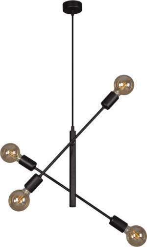Lampa Sufitowa Loft Regulowana Czarna Kaja Camara Lamk4750