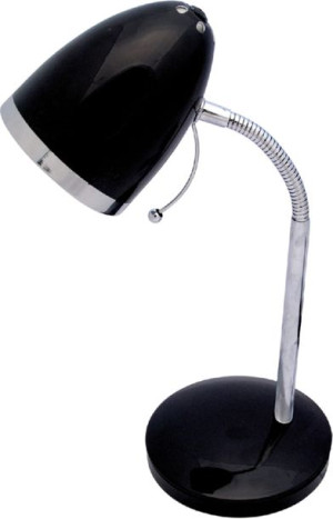 Lampa Biurkowa Elastyczna Chrom Czarna Kaja Kajtek K-Mt-200 Czarny