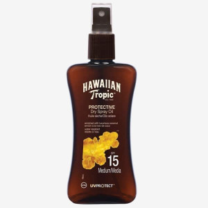 Hawaiian Tropic Ochronny suchy olejek w sprayu Spf15 Medium 200ml