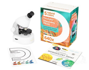 Mikroskop szkolny Discovery Micro Polar z książką