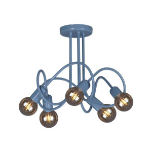 Lampa Sufitowa Dziecięca Loft Niebieska Kaja Malva Lamk4517