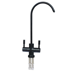 Wylewka podwójna do filtrów wody Supreme FX02 - CZARNY MAT