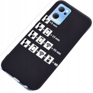 Etui case Black czarne do Oppo Reno 7 5G Wzory