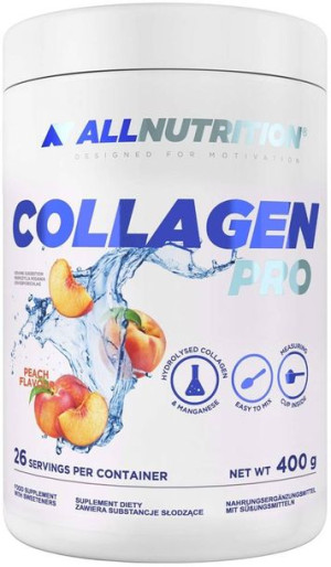 Allnutrition Collagen Pro Peach Flavour Brzoskwinia 400 g - suplement diety