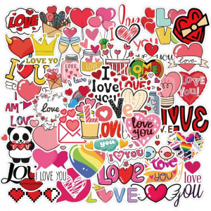 Love Mix Zestaw Naklejek Wodoodpornych 50 Szt