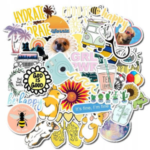 Happy Mix Wlepy Na Laptop Naklejki Sticker 50 Szt