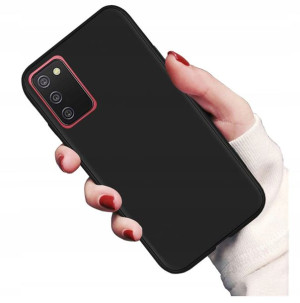 Etui Silicon Case czarne matowe do Samsung A02S