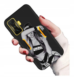 Etui czarne matowe do Xiaomi Poco F4 GT Wzory Case