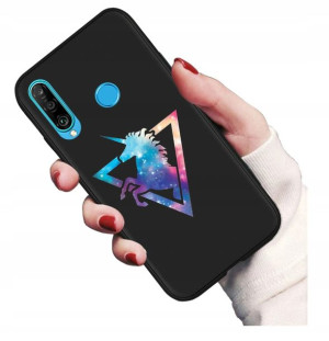 Etui czarne Matt Black do Huawei P30 Lite Wzory