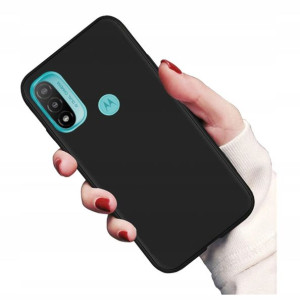 Etui Sylikon matowe Case Black do Motorola E20