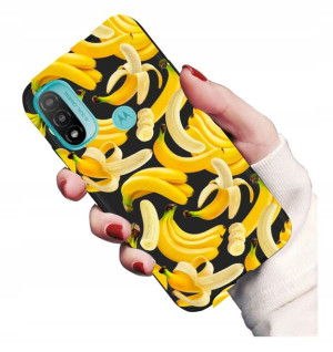 Etui czarne Matt Black do Motorola Moto E20 Wzory