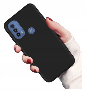 Etui Sylikon matowe Case Black do Motorola E30 E40