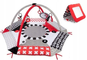 CANPOL Zestaw Mata SENSORY TOYS + LUSTERKO