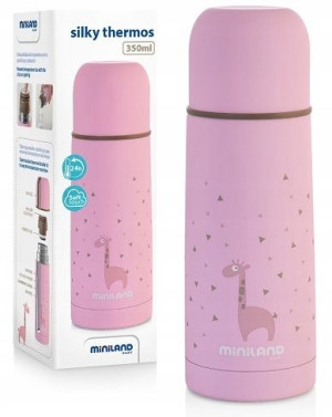 MINILAND Termos STALOWY z powłoką 350ml RÓŻOWY