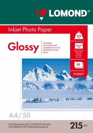 Lomond Papier Fotograficzny A4 Błysk 215g 50 Szt