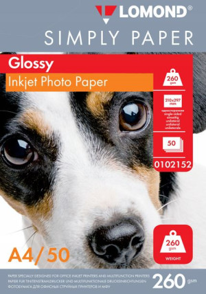 Lomond Papier Fotograficzny A4 Błysk 260g 50 Szt