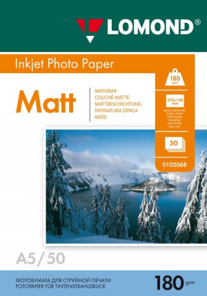 Lomond Papier Fotograficzny A5 Matowy 180g 50 Szt