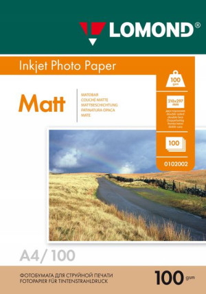 Papier Foto A4 Matowy 100g Dwustronny 100 Szt