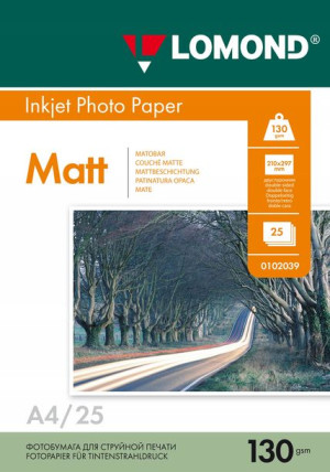 Papier Foto A4 Matowy 130g Dwustronny 25 Szt