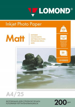 Papier Foto A4 Matowy 200g Dwustronny 25 Szt